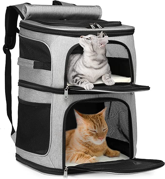 Sac à dos chat – Pochette de transport poitrine en peluche