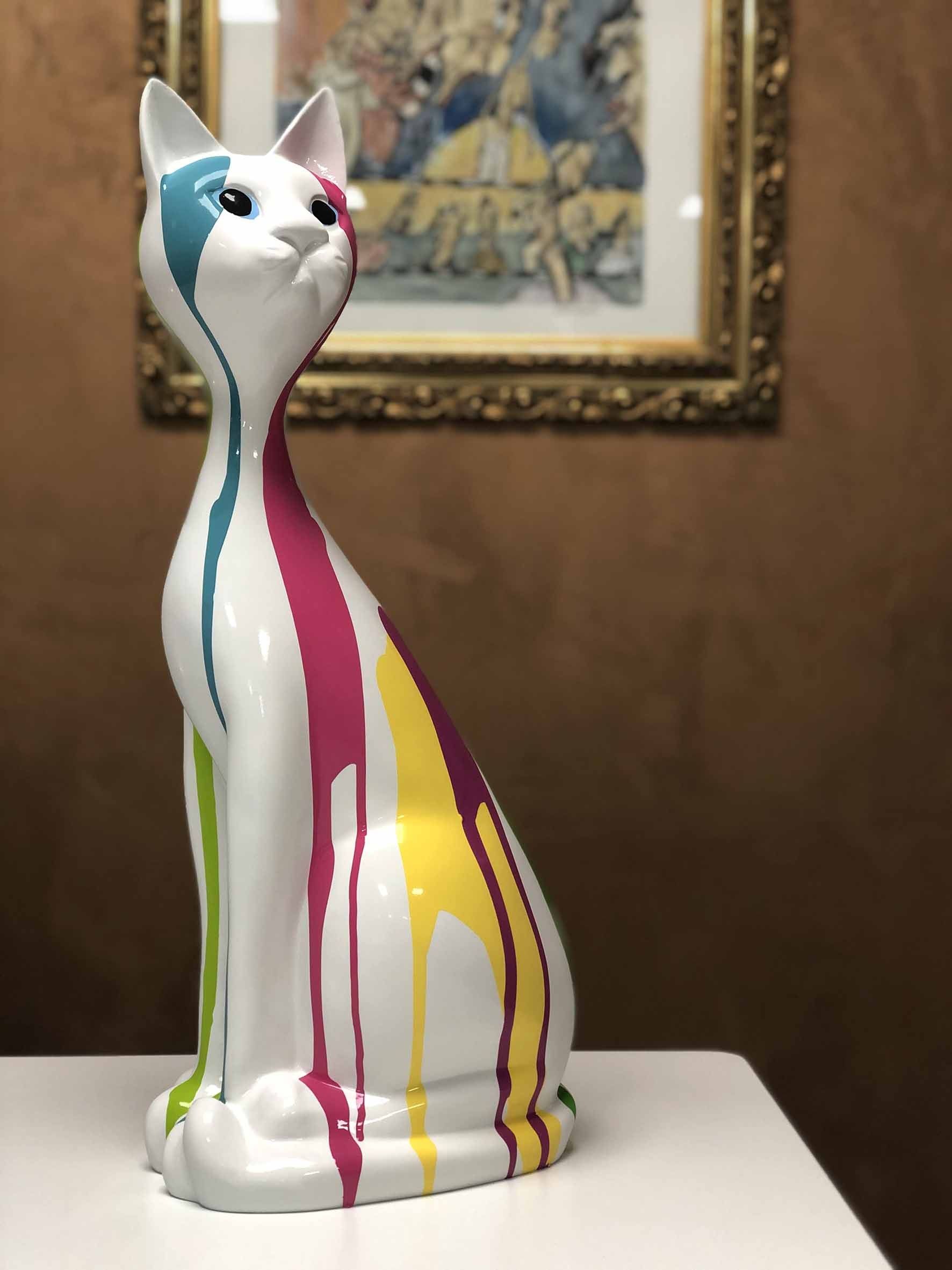 chat-design-trash-assis Autocollant Mural de lampe ancienne populaire