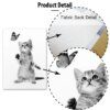 tableau chat Toile d'art animal de compagnie, chat et papillon amusants, noir et blanc, affiches et imprimés nordiques, image murale pour décor de salon