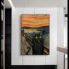 tableau chat Toile de Portrait de chat noir moderne, peintures amusantes, affiches et imprimés