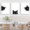 tableau chat Affiches et imprimés de peinture sur toile avec animaux, Style nordique