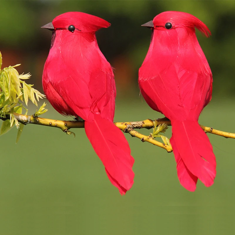 2Pcs Red Parrot