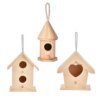 103735-6ee6e3.jpg Maison d’Oiseaux – Lot de 3 Mini Nichoirs en Bois, Décoration Créative