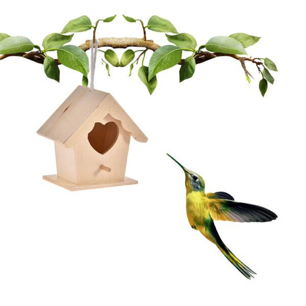 103735-9a9c3f.jpg Maison d’Oiseaux – Lot de 3 Mini Nichoirs en Bois, Décoration Créative