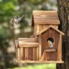 Maison d’Oiseaux Créative en Bois Fait Main – Nichoir Suspendu Étanche
