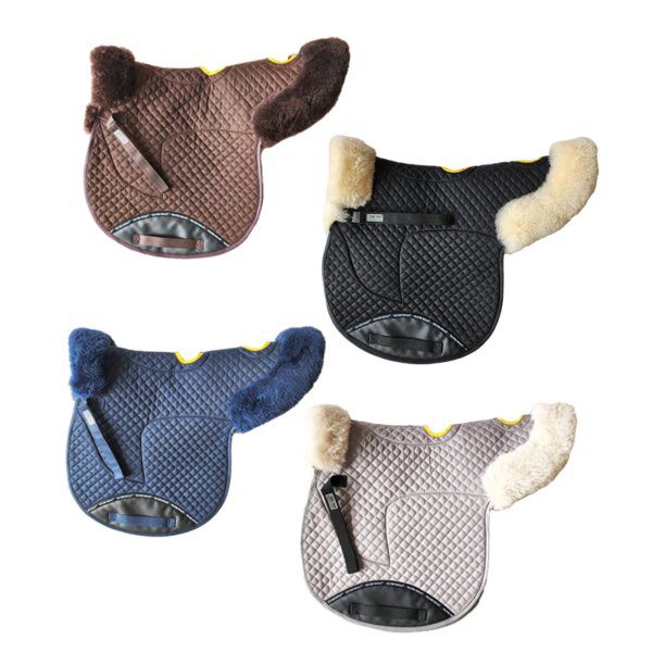 selle de cheval - SilverRoyal de selle anglaise intégrée, coussin en laine respirant