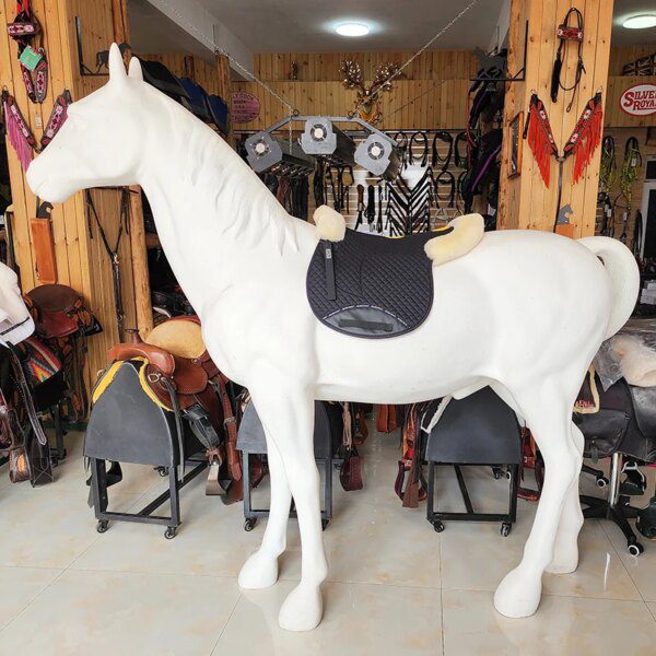 selle de cheval - SilverRoyal de selle anglaise intégrée, coussin en laine respirant