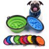 Gamelle Anti-Glouton Pliable Chien & Chat – Bol Portable Anti-Étouffement