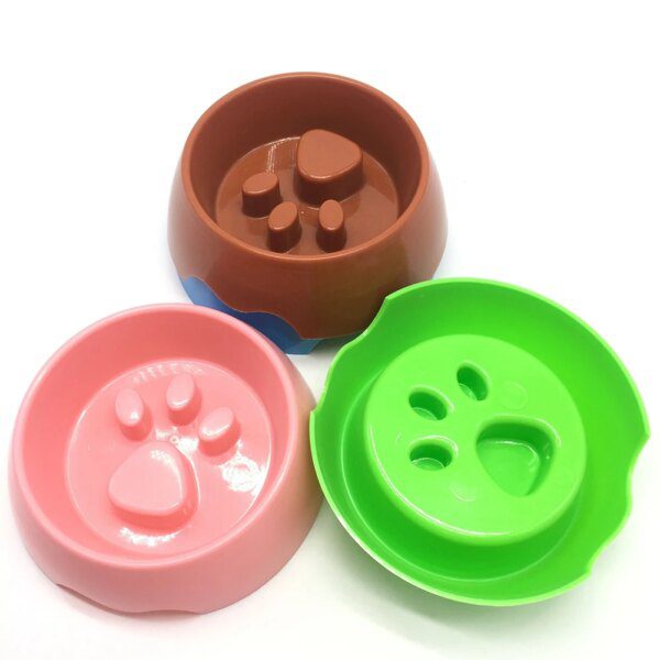 Gamelle Anti-Glouton Chien & Chat – Bol à Impression de Pattes