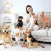 Peluche chien Grand chien girafe debout, chat, cheval, cerf Sika