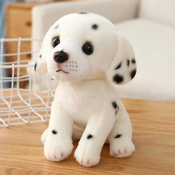 Peluche chien maltais réaliste