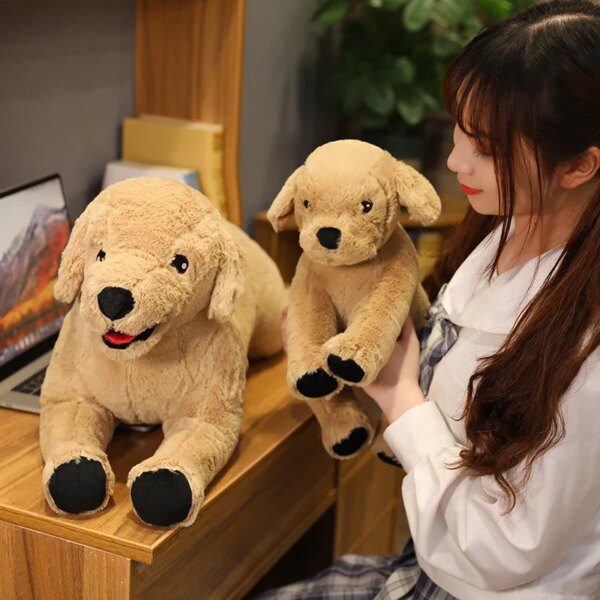 Peluche chien réaliste pour enfants, chien du Labrador simulé, poupées de chiot créatives