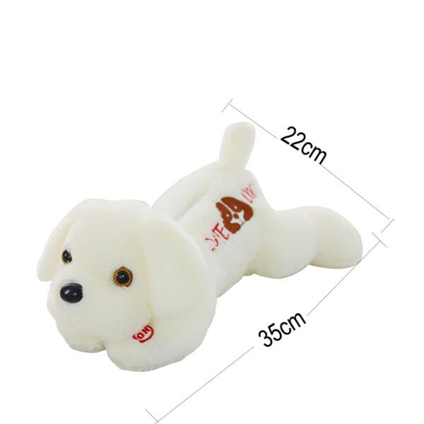 Peluche chien 35 cm En Peluche chien poupée avec coloré LED lumière