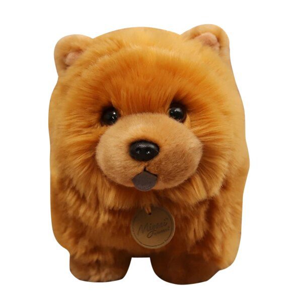 Peluche chien Kawaii Chow Chow de 30cm, jouet mignon et réaliste