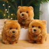 Peluche chien Kawaii Chow Chow de 30cm, jouet mignon et réaliste
