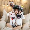 105424-21f838.jpg Peluche chien et chat, coussin amusant en peluche, Animal de dessin animé