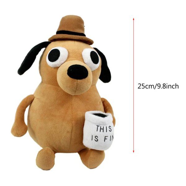 Peluche chien Meme, Coffee Cup, Puppy Plushie Figure