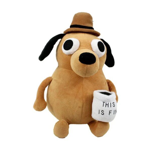 Peluche chien Meme, Coffee Cup, Puppy Plushie Figure