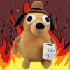 Peluche chien Meme, Coffee Cup, Puppy Plushie Figure