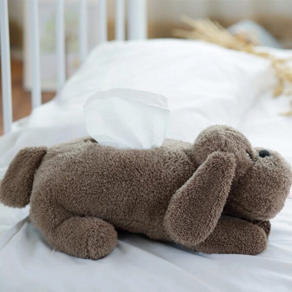 105516-0bb646.jpg Peluche chien boîte à mouchoirs en papier 37cm, 1 pièce