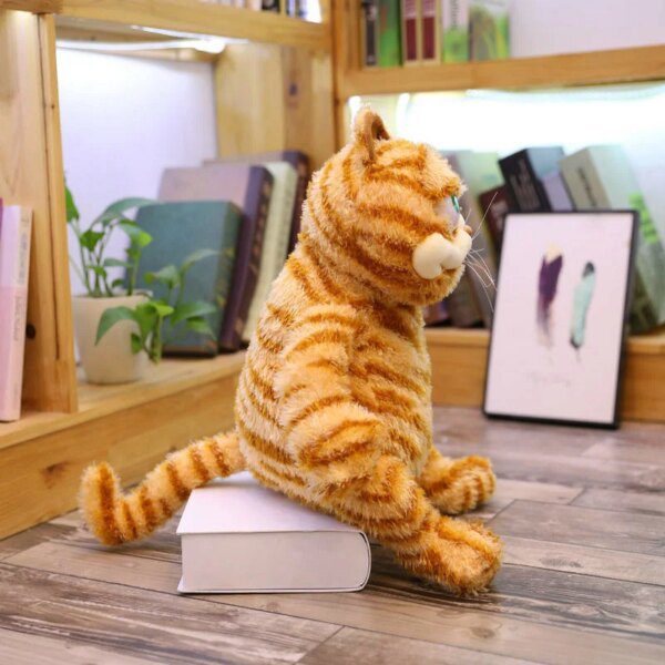 Peluche chat en colère pour enfants, jouet doux, animal paresseux