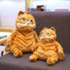 Peluche chat en colère pour enfants, jouet doux, animal paresseux