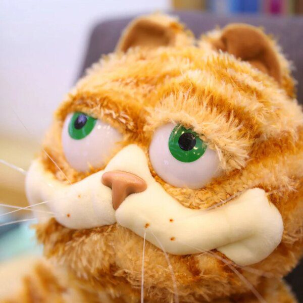 Peluche chat en colère pour enfants, jouet doux, animal paresseux