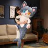 106139-1d0daa.jpg peluche chat Kawaii Transform Blue Shlavabo Cat Peluche Jouets pour Enfants