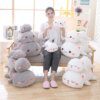 Peluche de chat couché Kawaii 35-65, poupée de chat mignon