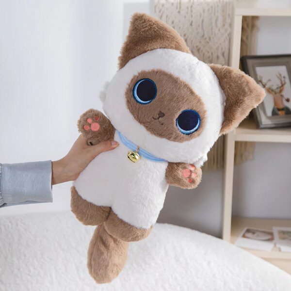 106399-d7ac34.jpg Peluche chat siamois réaliste aux grands yeux