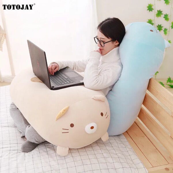 peluche chat doux Kawaii pour bébé, oreiller en peluche, dinosaure