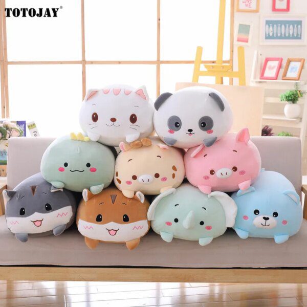 peluche chat doux Kawaii pour bébé, oreiller en peluche, dinosaure