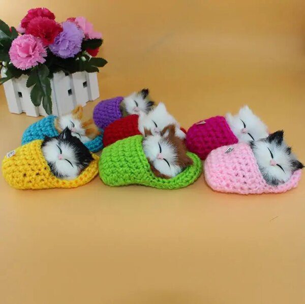 peluche chat en Mini chaussure endormis, jouet pour enfants