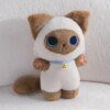 peluche chat siamois pour enfants, pendentif chaton