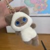 peluche chat siamois pour enfants, pendentif chaton