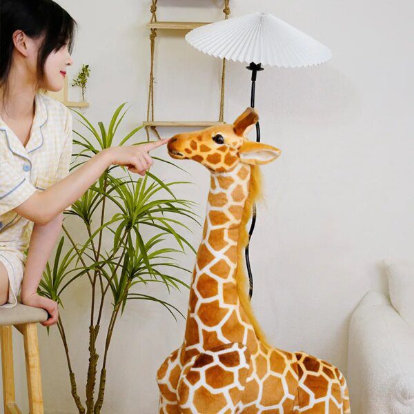 Peluche geante de girafe de 50 à 120cm, animaux