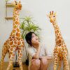 Peluche geante de girafe de 50 à 120cm, animaux