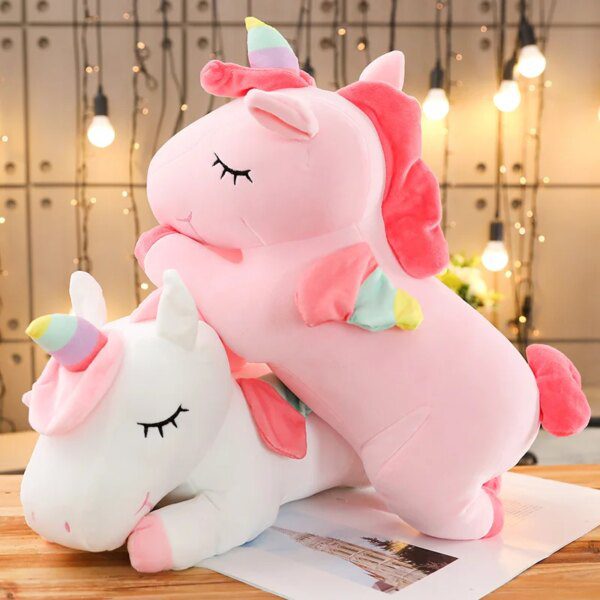 Peluche geante Licorne douce, poupée douce