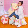 Peluche geante licorne pour enfant, jouet de 25 à 100cm