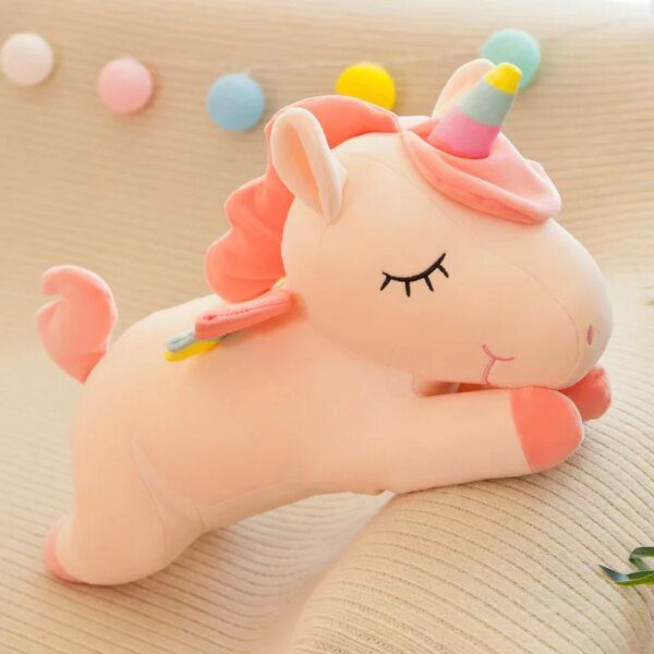 Peluche geante licorne pour enfant, jouet de 25 à 100cm