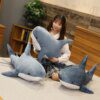 Peluche geante requin géant 140cm, oreiller de lecture