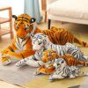 Peluche geante tigre réalistes pour enfants, animaux sauvages doux