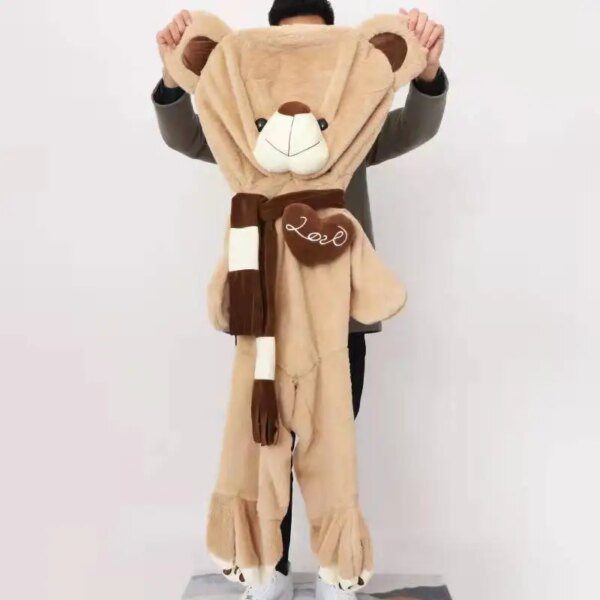Peluche geante en peau de nounours pour enfants, doux, gros animal