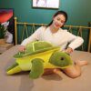 Peluche geante Tortue de mer en peluche pour enfants, jouet vert ange
