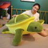 Peluche geante Tortue de mer en peluche pour enfants, jouet vert ange