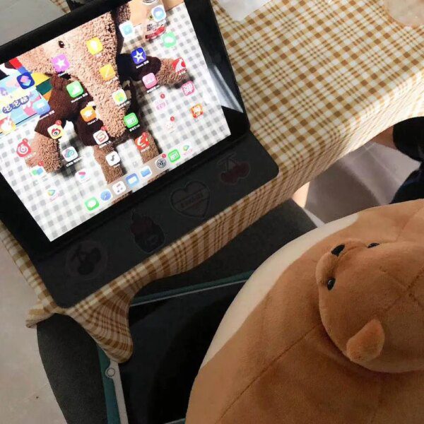 Peluche ours oreiller en peluche, grosse tête, corps musculaire