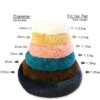 Lit rond ultra doux en peluche – Nid chaud d’hiver