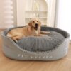 Panier chien en velours côtelé en polymères pour grands chiens