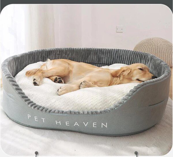 Panier chien en velours côtelé en polymères pour grands chiens