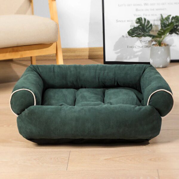 Lit chien sommeil profond style canapé coton 3 tailles